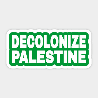 DECOLONIZE PALESTINE - White - Back Sticker